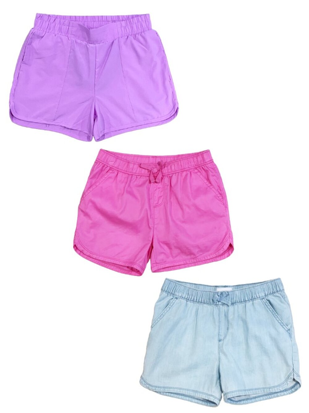 Girls Size 10 3pc Shorts Bundle The Children’s Place Pink Blue Purple